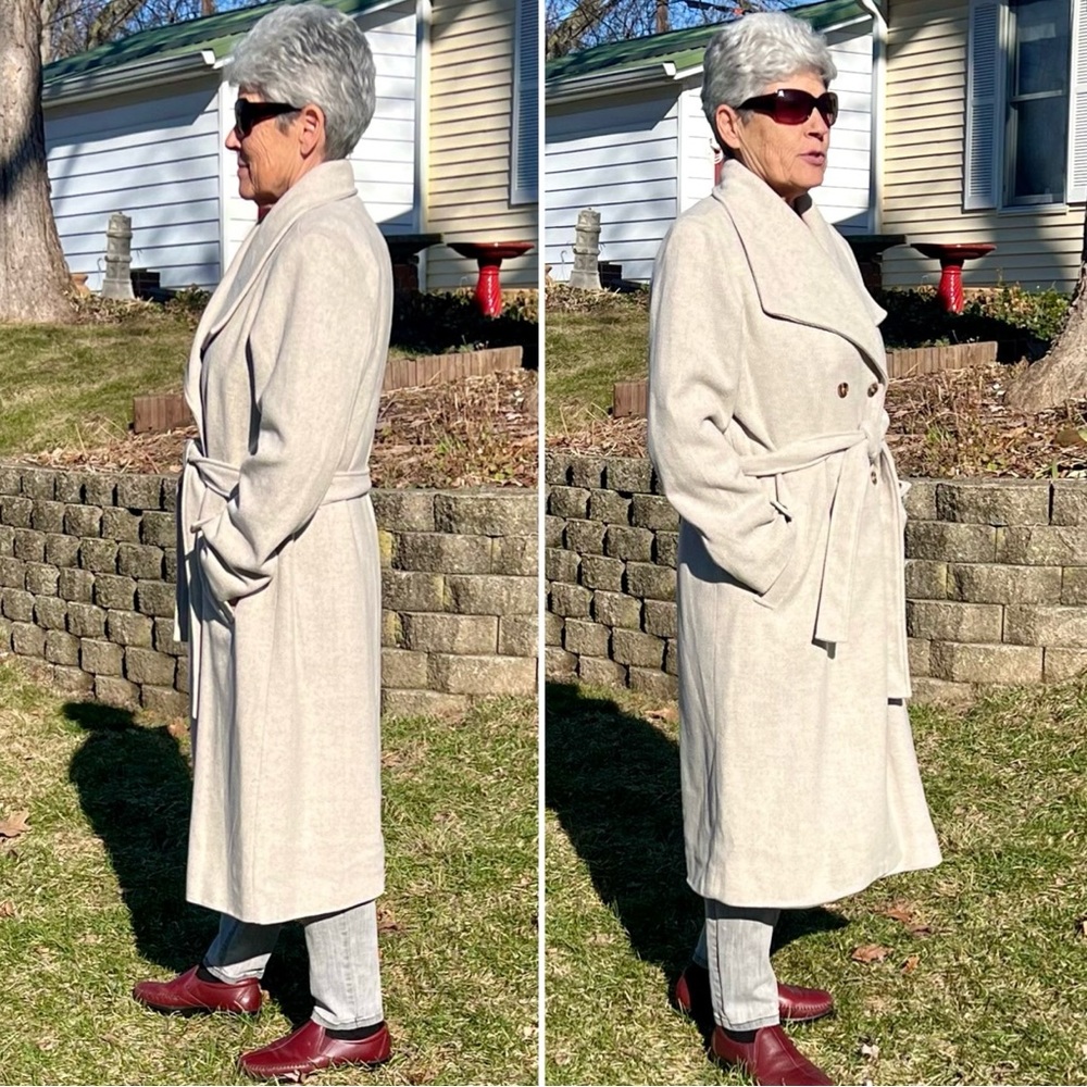 - Anthropologie XL Avec Les Filled Belted Overcoat! EUC! - Picture 8 of 15